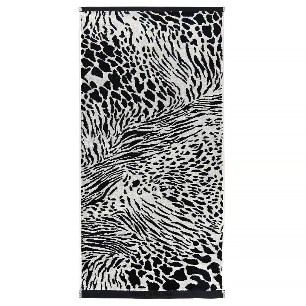 "Missoni-3023" Полотенце махровое 50х90см, плотность 375гр/м2, 100% хлопок, велюр, черный (коричневый), Bolangde (Китай)