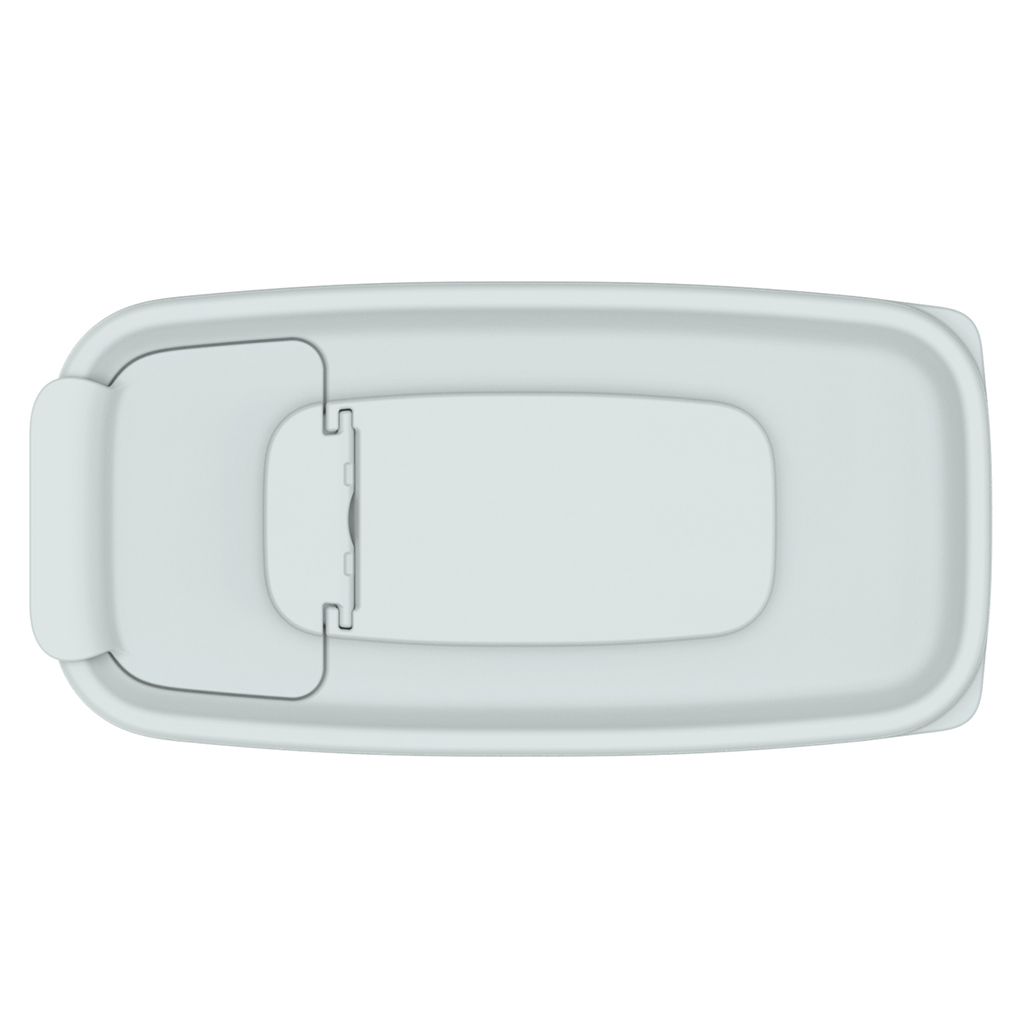 Контейнер для сыпучих продуктов пластмассовый 1,4л, 17х8,5х15,5см, полипропилен, серый (Россия)