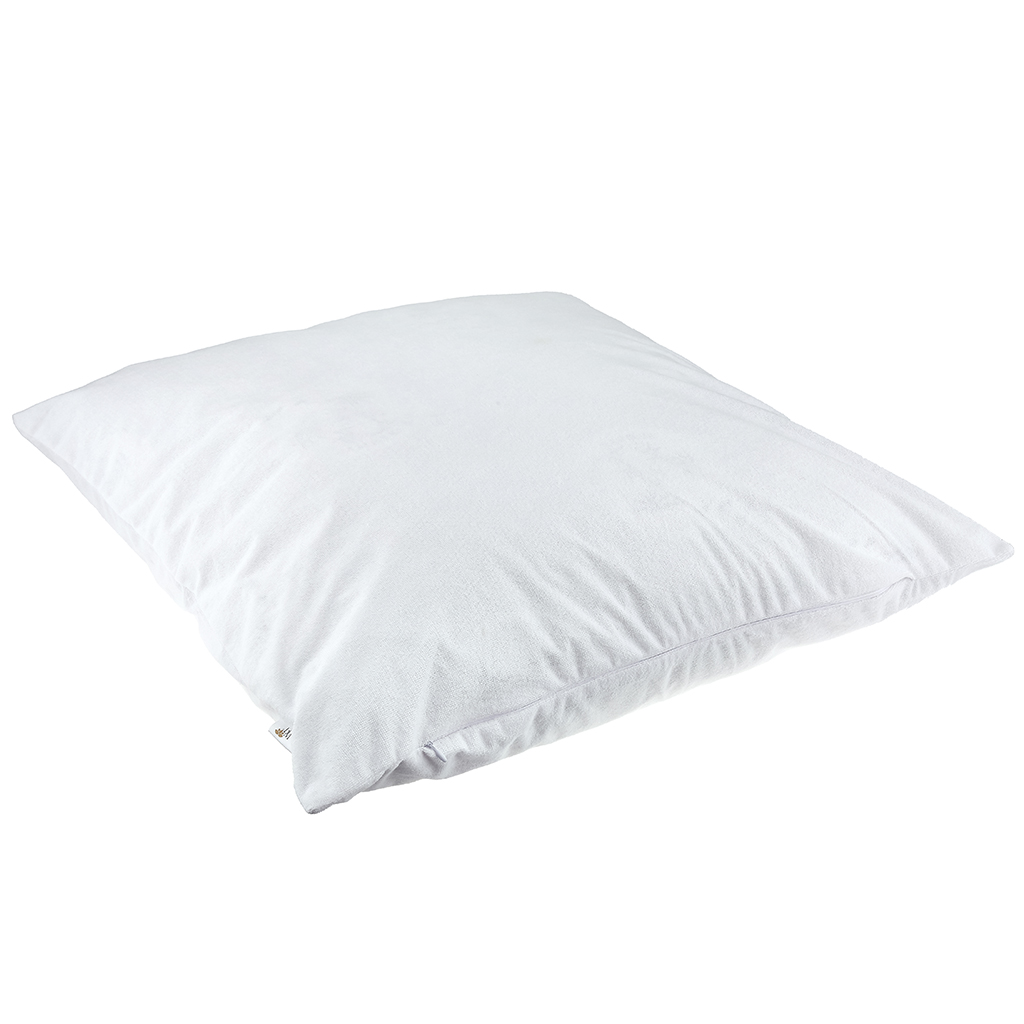 Чехол непромокаемый на подушку 45х45см "Аквамембрана", на молнии, махровый (хлопок 100%) / PUR мембрана, упаковка "классическая", LDPE 14,5х23см, еврослот, "Домашняя мода" (Россия)