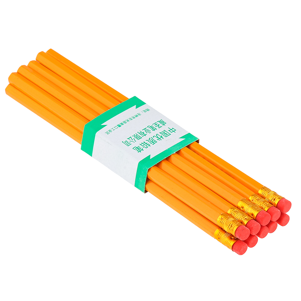 Карандаш HB с ластиком незаточенный шестигранный 18,9х0,7х0,7см (ДМ) мин.заказ 10шт