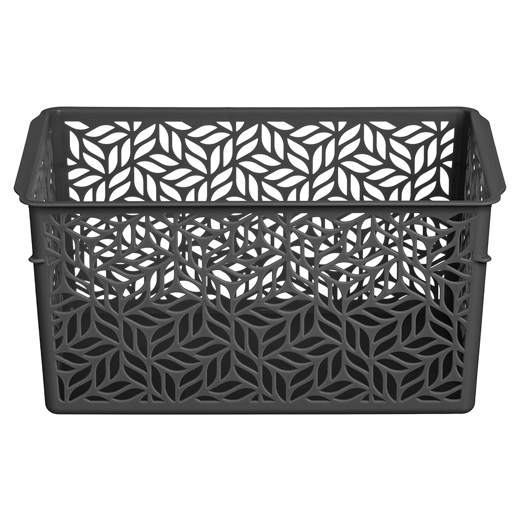 Корзина пластмассовая для хранения "Linden" 3,2л, 23х16х11см, универсальная, полипропилен, серый (Россия)