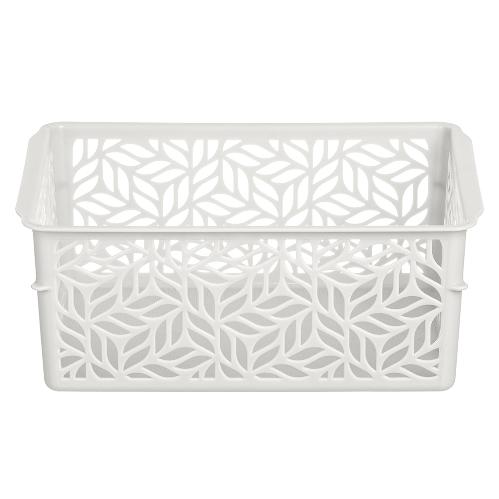Корзина пластмассовая для хранения "Linden" 1,4л, 19х14х7,5см, универсальная, полипропилен, светло-серый (Россия)