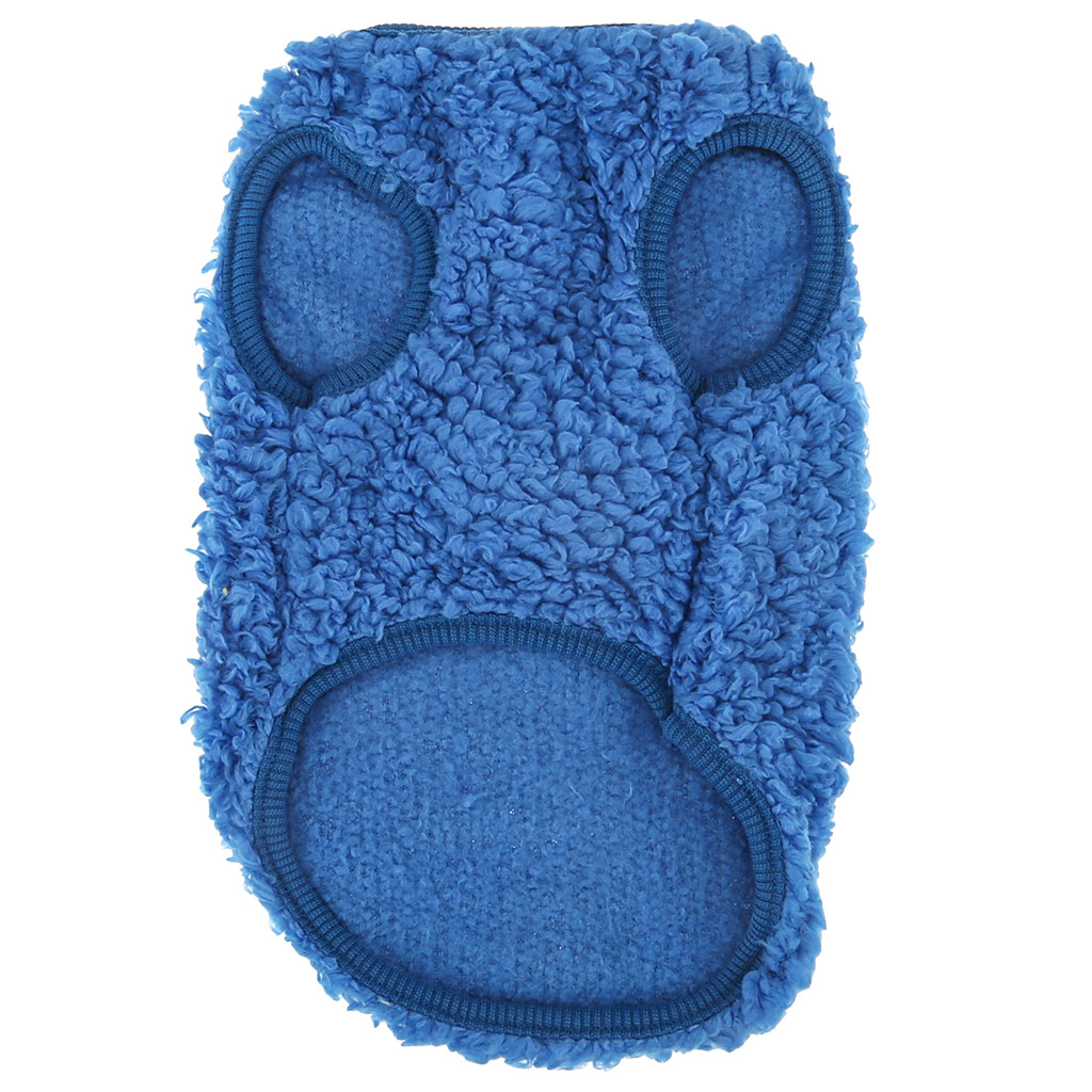 "Пэт тойс (Pet toys)" Одежда для собаки "Жилетка" с декором - коала, р-р M, длина спинки 26см/обхват груди 34см/обхват шеи 18см, цвет-синий, искусственный мех (100% полиэстер) (Китай)