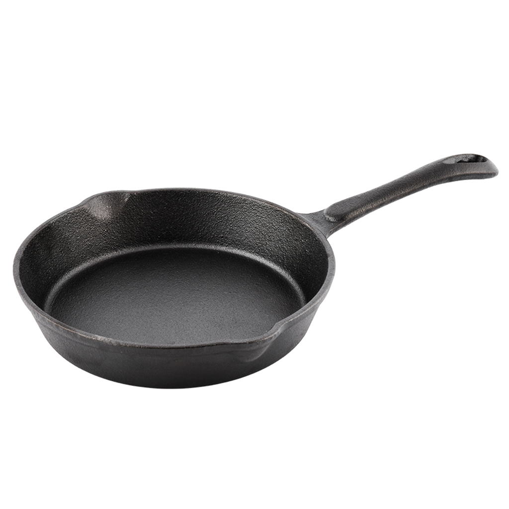 Сковорода чугунная д20см, h4,5см, длина 35,5см, литая ручка, "My Real Iron Cook" (Китай)