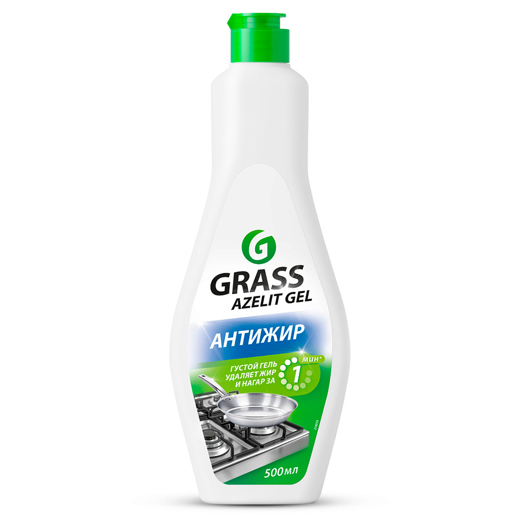 Чистящее средство для кухни "Azelit-gel" 0,5л, антижир, "Grass" (Россия)