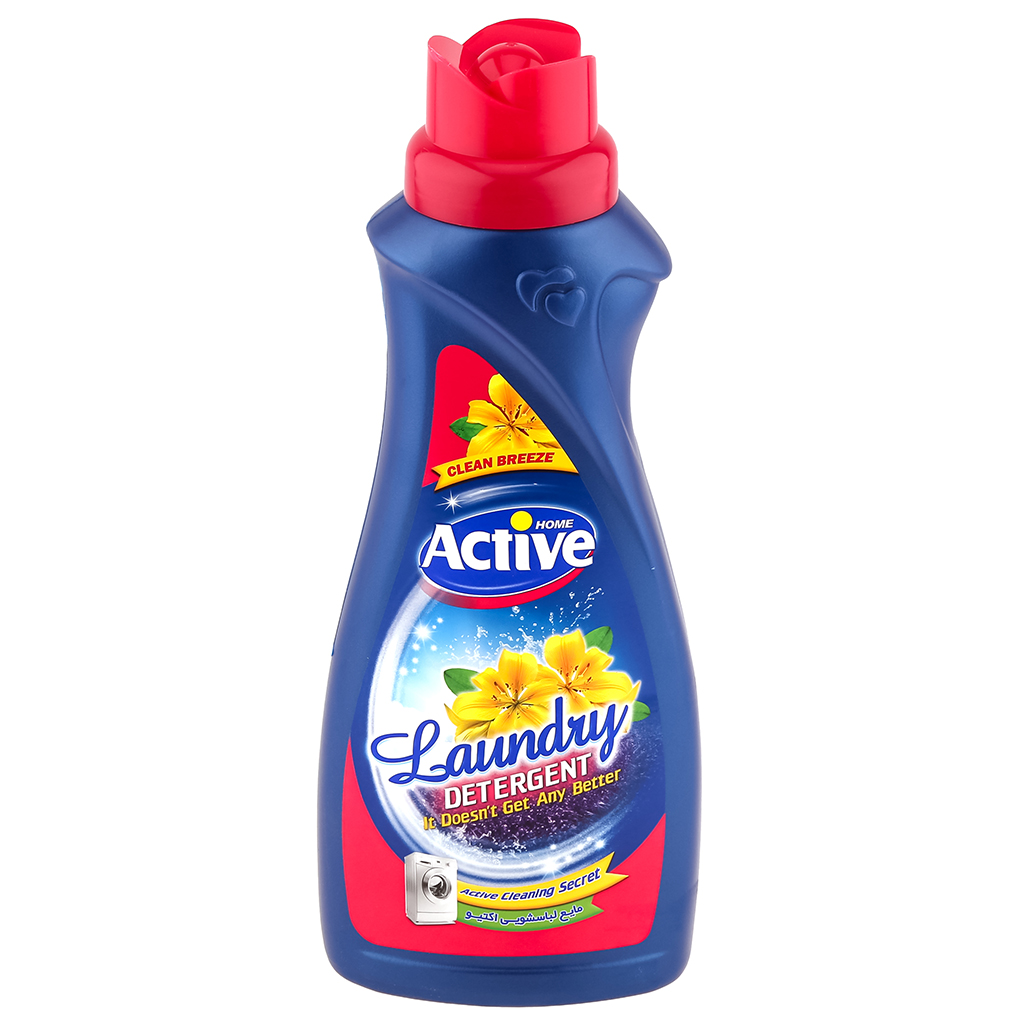 Гель для стирки белья "Active" 1л, концентрат, универсальный, "Clean Breeze", степные цветы, Pink (Иран)