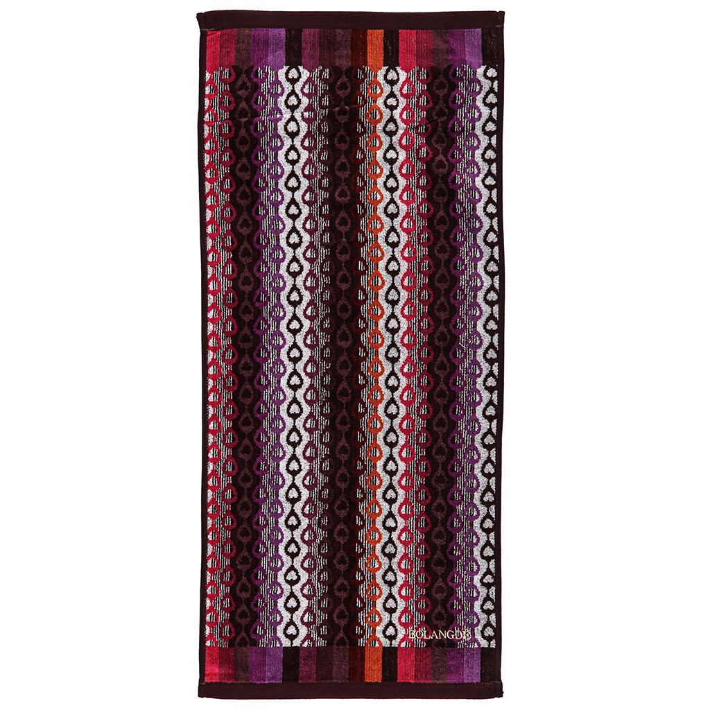 "Missoni-3006" Полотенце махровое 34х78см, плотность 375гр/м2, 100% хлопок, сиреневый, Bolangde (Китай)