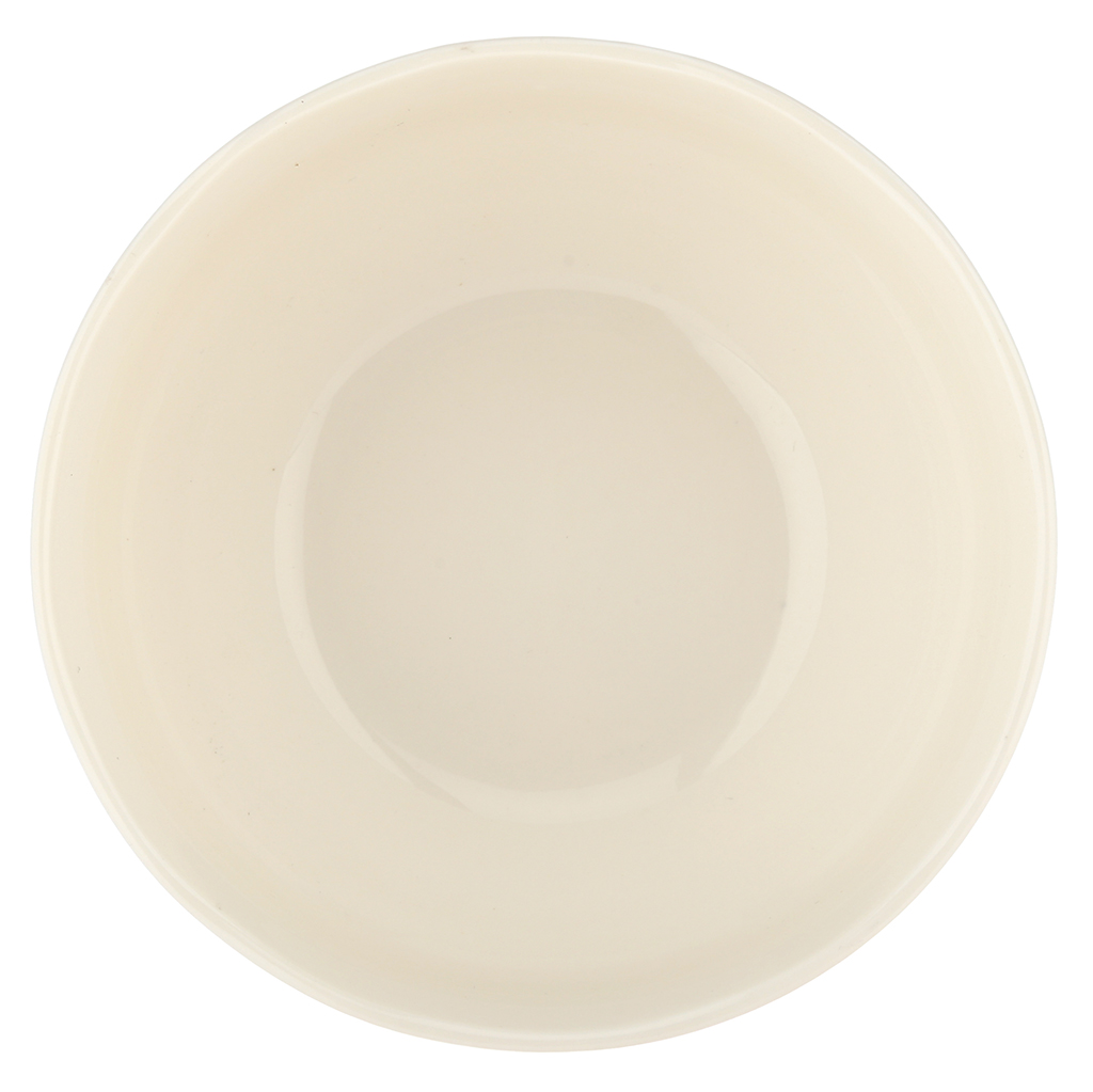 "Бархатный мак" Салатник фарфоровый 1,15л, д17,5см, h8,2см, с деколью, волнистый край, кремовый (Китай)