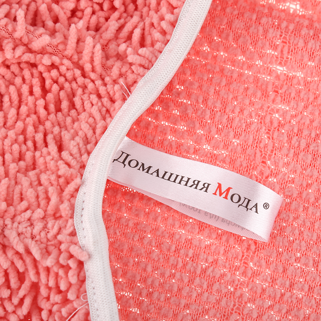 Насадка на швабру "Служанка" микрофибра 33х14,5см, на резинке, "Коралл" ярко-розовый, упаковка: на картоне, Домашняя мода (Россия)