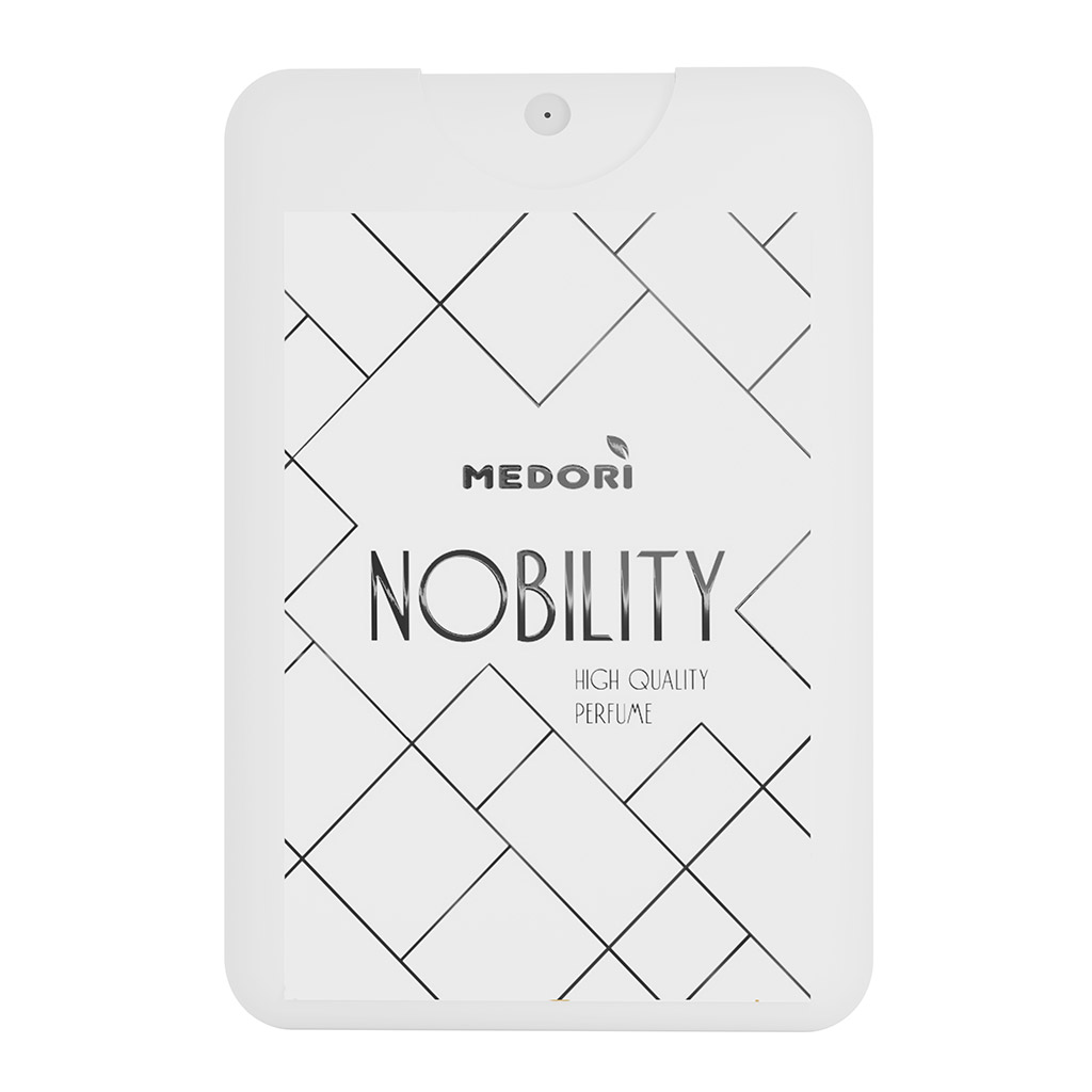 Парфюм интерьерный 20мл "Nobility" 7,5х2,2х15см, спрей, парфюм, с пробником аромата, "Medori" (Россия)