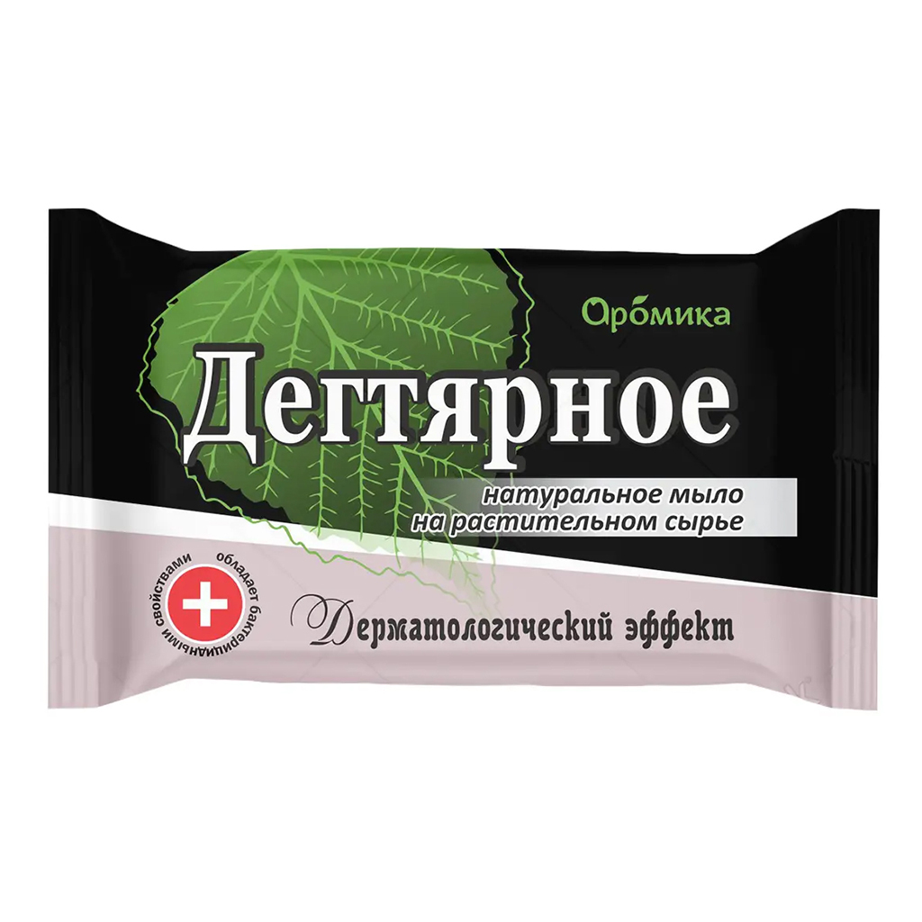 Мыло туалетное твердое "Аромика" 200г, 6х5х10см, дегтярное (Казахстан)