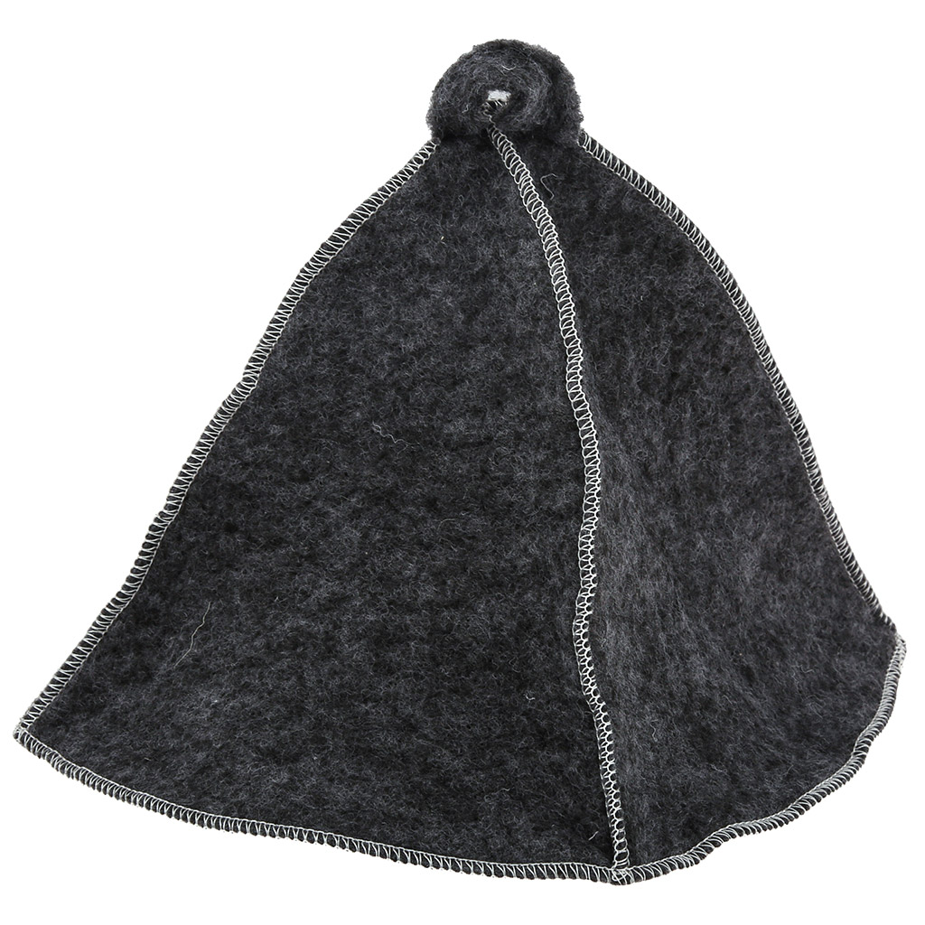 Комплект банный из фетра 2 предмета "Classic gray": шапка, коврик, серый, "Бацькина баня" (Россия)