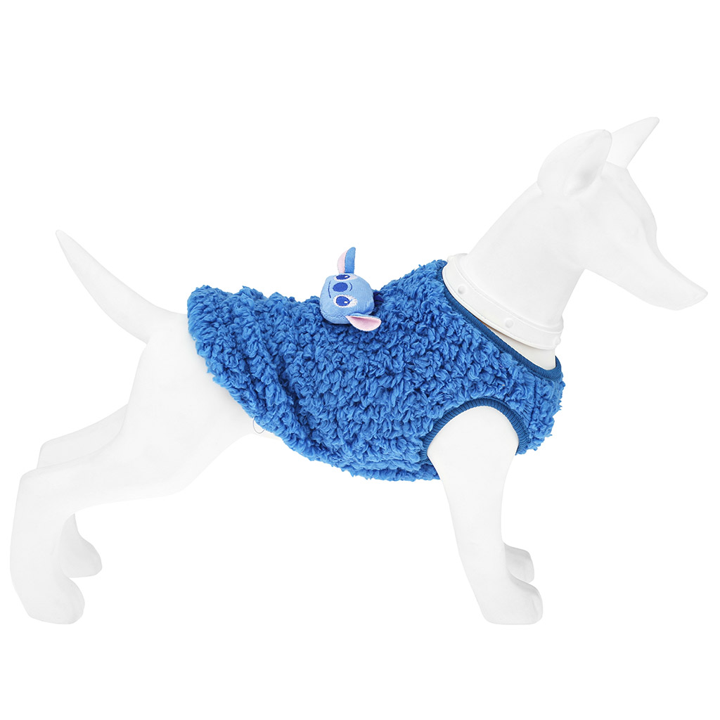 "Пэт тойс (Pet toys)" Одежда для собаки "Жилетка" с декором - коала, р-р  XL, длина спинки 32см/обхват груди 40см/обхват шеи 22см, цвет-синий, искусственный мех (100% полиэстер) (Китай)