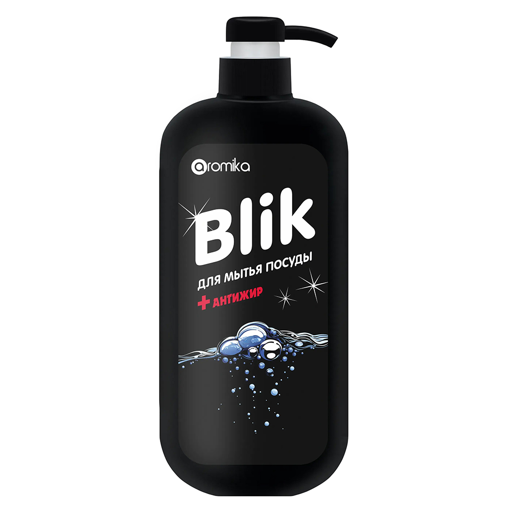 Средство для мытья посуды "Blik" 1,1л, 10х7х24см, антижир (Казахстан)