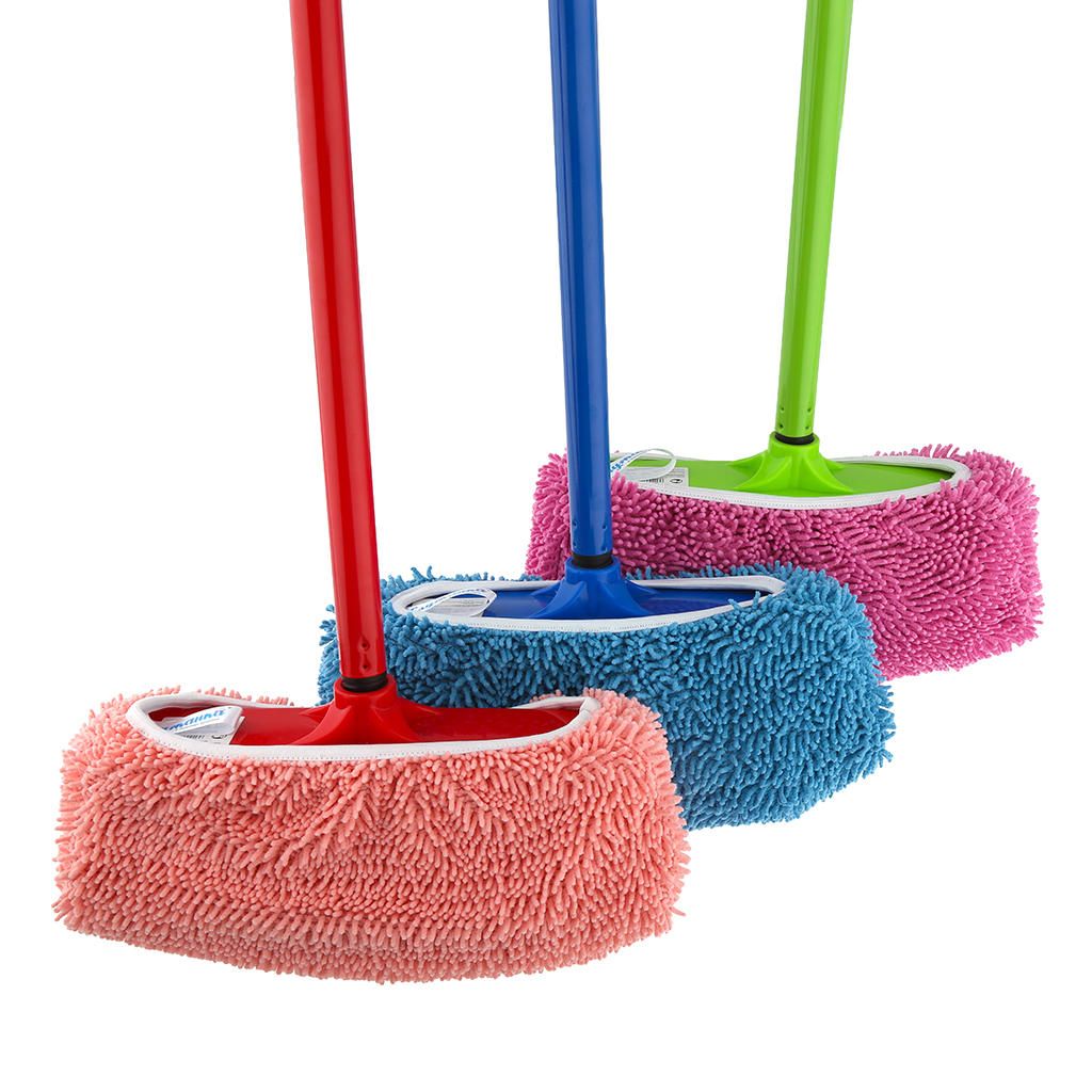Насадка на швабру "Служанка XXL" микрофибра 37х14,5см, на резинке, "Роза" розовый, упаковка: на картоне, Домашняя мода (Россия)