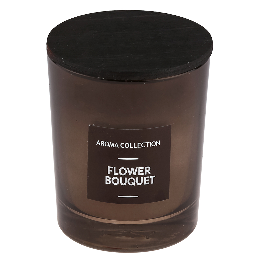 Свеча "Incense" д7см, h9см, ароматическая "Flower Bouquet", в стеклянном стакане, время горения 32 часа (Россия)