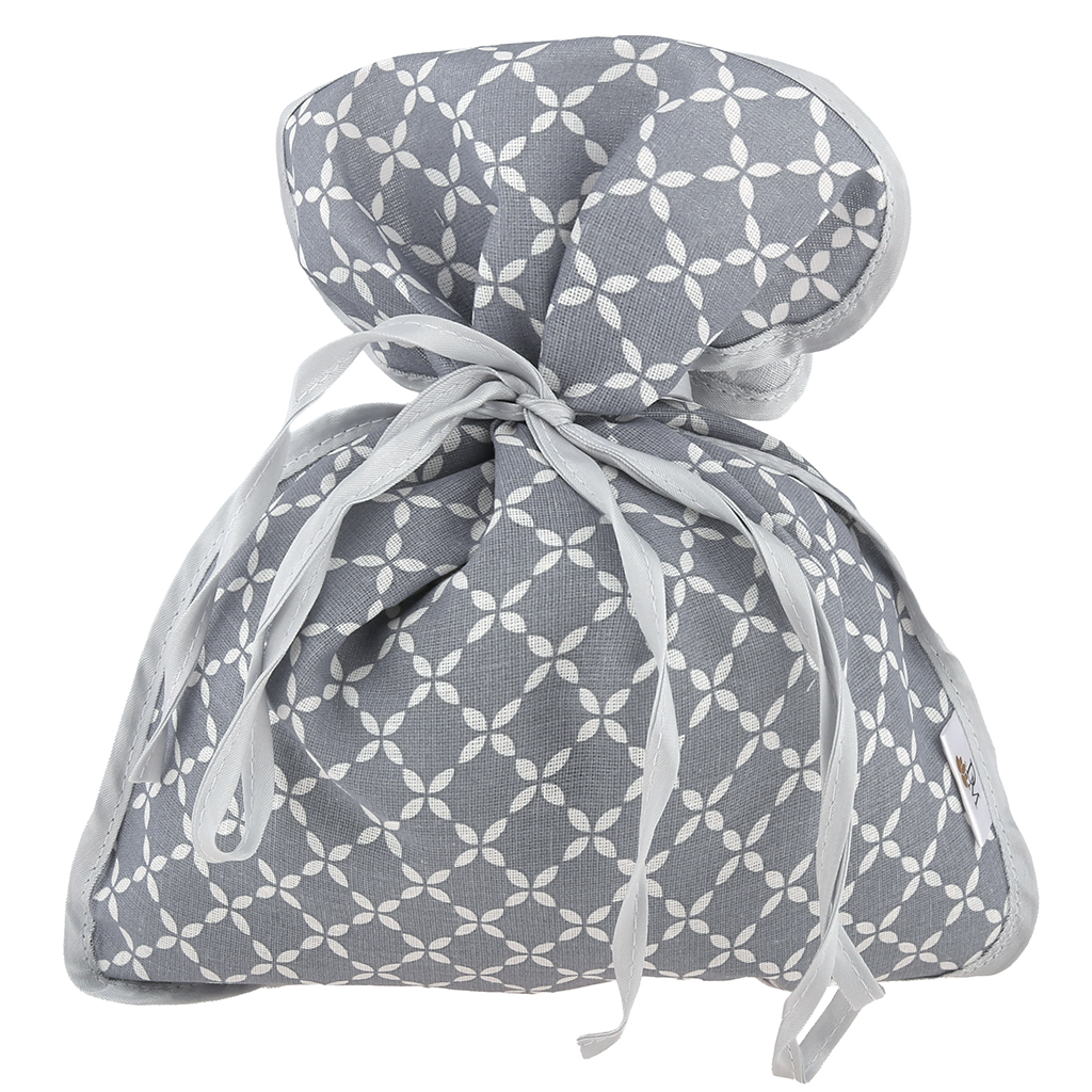 Эко-мешочек 25х30см "Вестерн" серый, на завязках, хлопок 100%, упаковка "классическая" ПП с подвесом 14,5х20см, "Домашняя мода" (Россия)