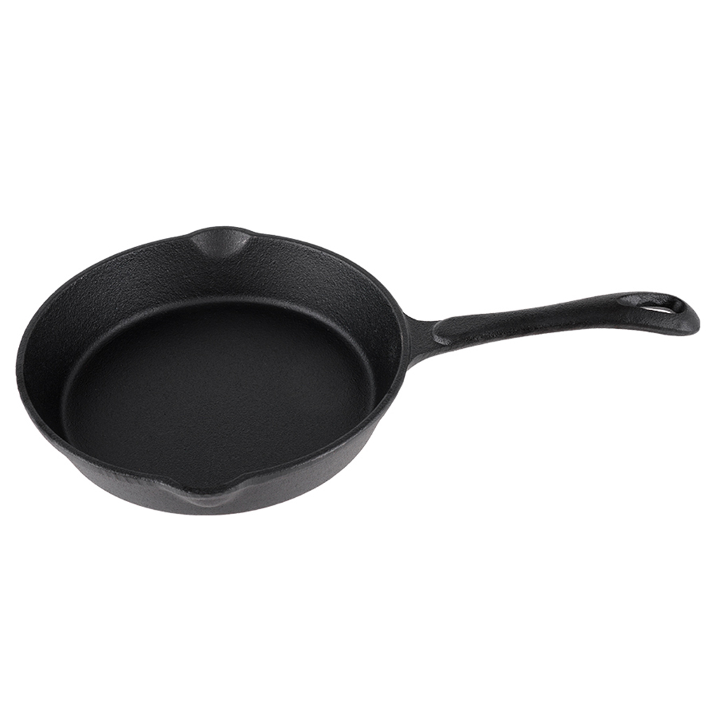 Сковорода чугунная д20см, h4,5см, длина 35,5см, литая ручка, "My Real Iron Cook" (Китай)