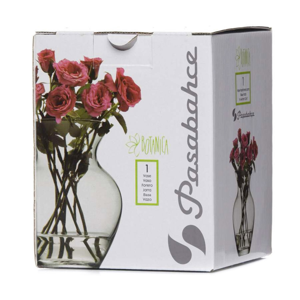 Ваза для цветов стеклянная "Ботаника (Botanica)" 0,8л, д11см, h14,4см, цветная коробка, Pasabahce (Россия)
