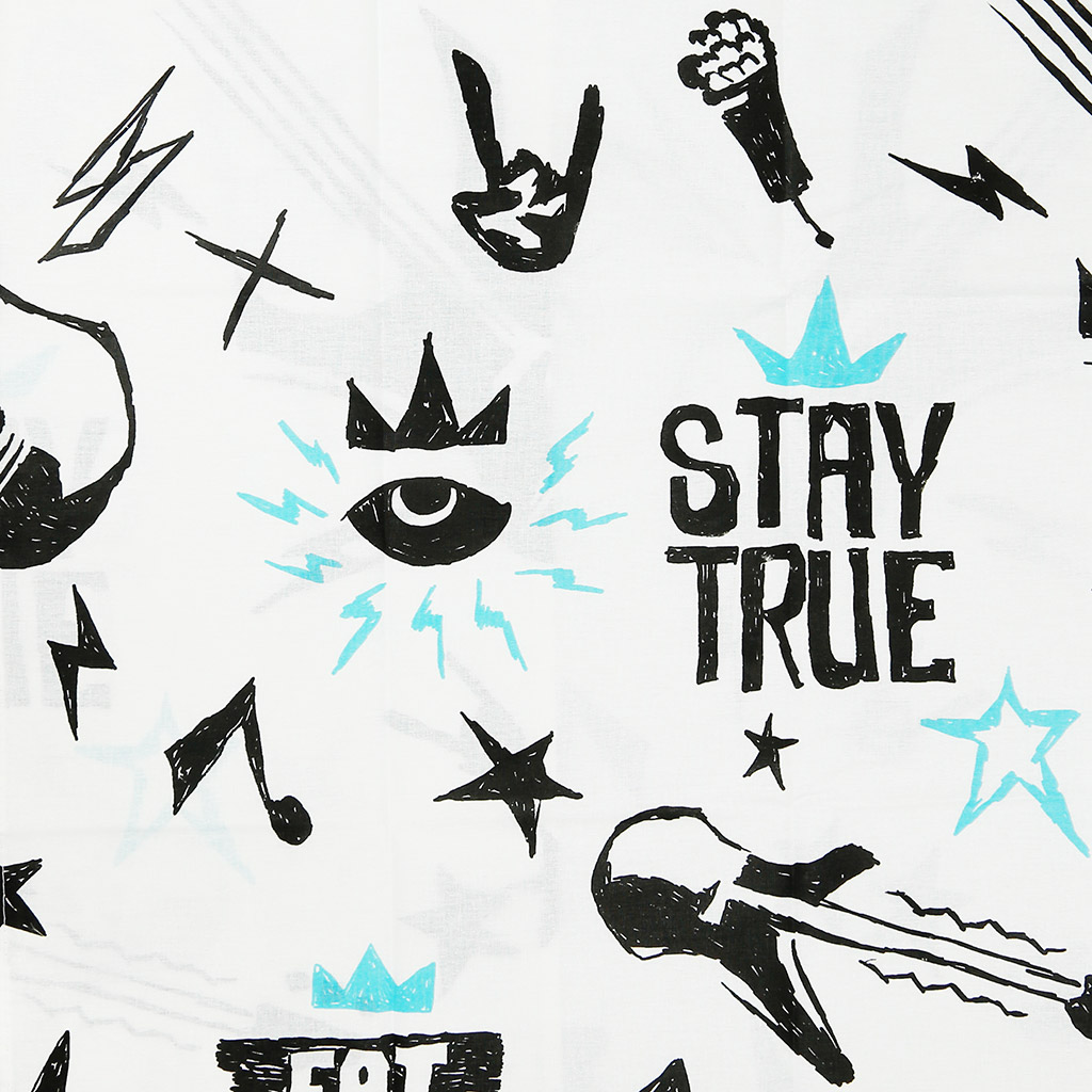 Наволочка 50х70см "STAY TRUE - оставайся верным", с клапаном-запахом, перкаль 115г/м2, хлопок 100%, упаковка ПП 22х30см, "Домашняя мода" (Россия)
