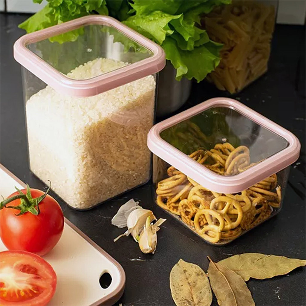 Банка (контейнер) для сыпучих продуктов пластмассовая "Cubbo Light" 0,6л, 11х11х8см (Россия)