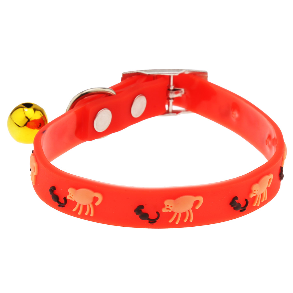 "Пэт тойс (Pet toys)" Ошейник универсальный "Кошки-мышки" 1х27см, металлическая застежка, с бубенчиком, силикон цветной, на картоне, цвета микс (Китай)