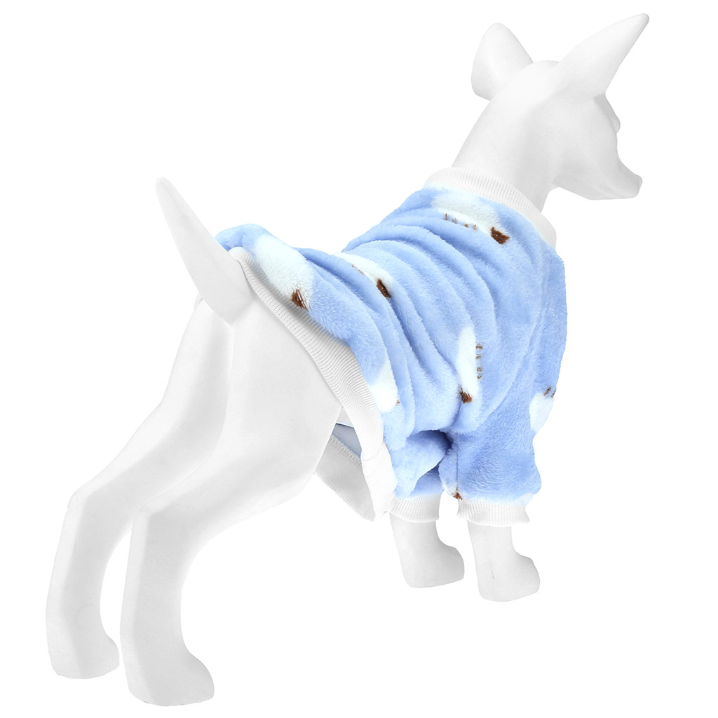 "Пэт тойс (Pet toys)" Одежда для собаки "Толстовка" "Овечка" р-р XL, длина спинки 36см/обхват груди 46см/обхват шеи 28см, цвет-голубой, плюш (100% полиэстер) (Китай)