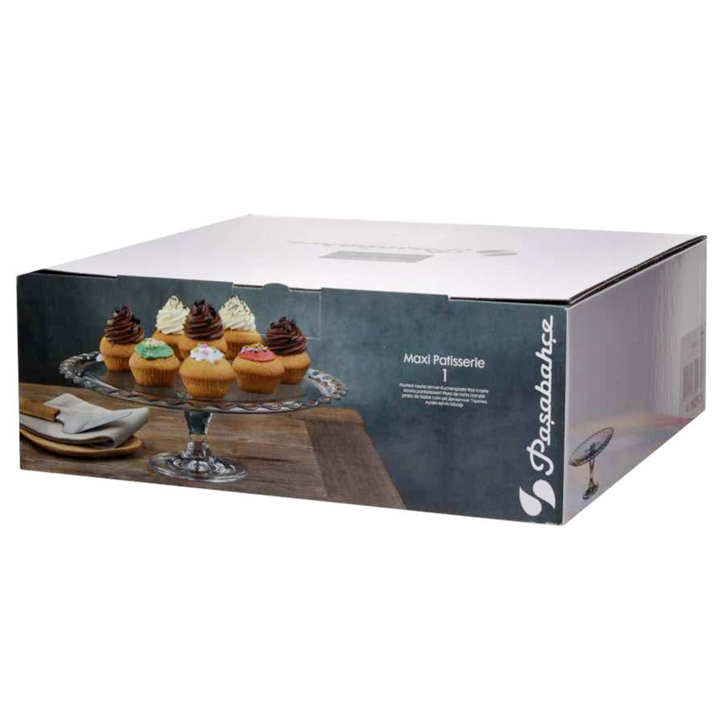"Патиссэри (Patisserie)" Блюдо стеклянное д37см, h13см, на ножке, цветная коробка, Pasabahce (Россия)