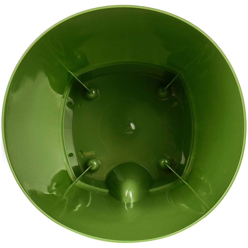 "Ingreen" Горшок для цветов пластмассовый "Amsterdam" 4л, д20см, h19см, с прикорневым поливом, оливковый (Россия)