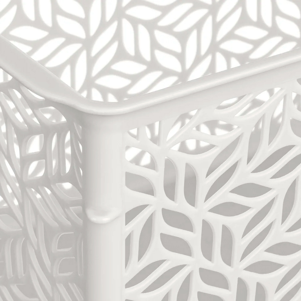 Корзина пластмассовая для хранения "Linden" 6,7л, 29х19х15см, универсальная, полипропилен, светло-серый (Россия)