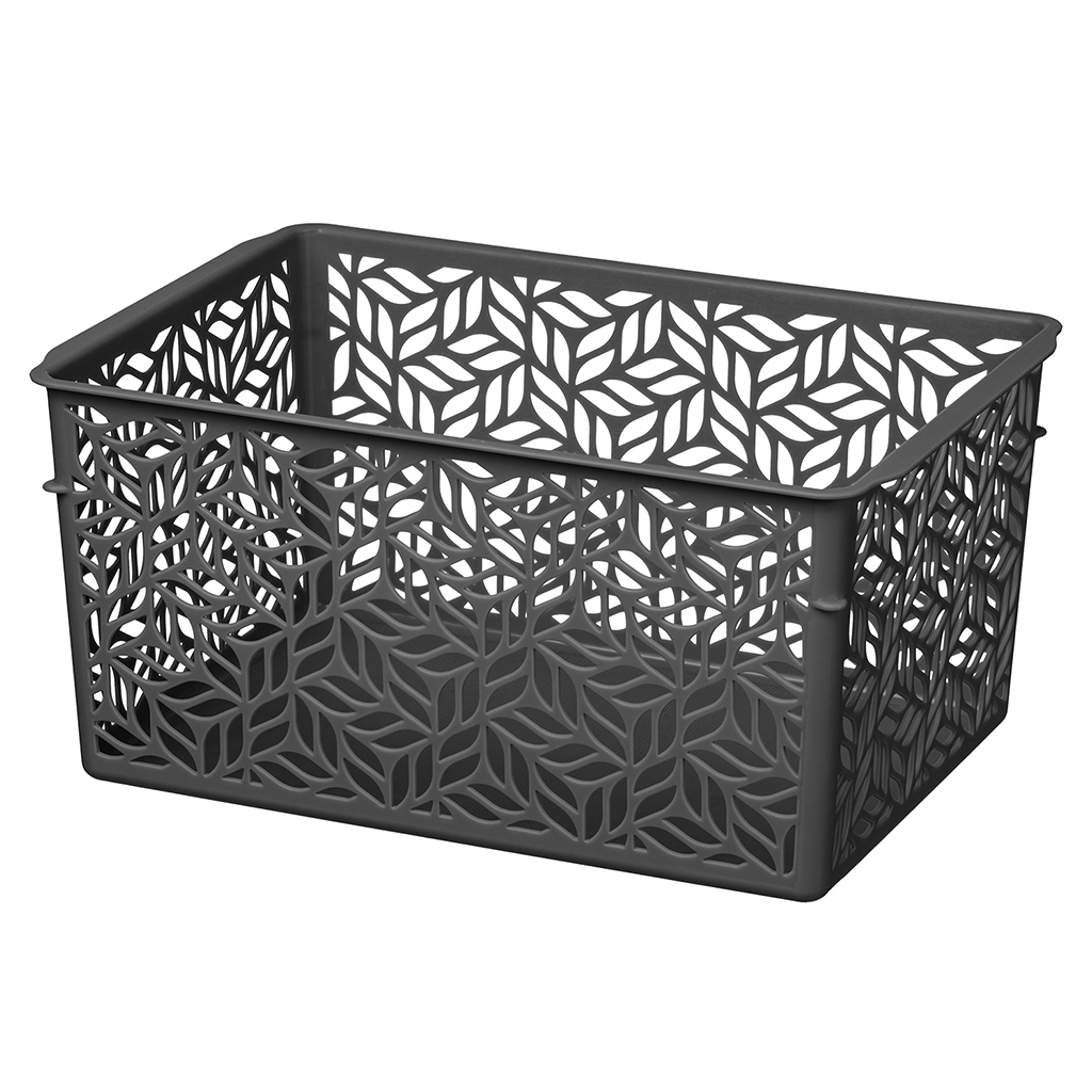 Корзина пластмассовая для хранения "Linden" 3,2л, 23х16х11см, универсальная, полипропилен, серый (Россия)