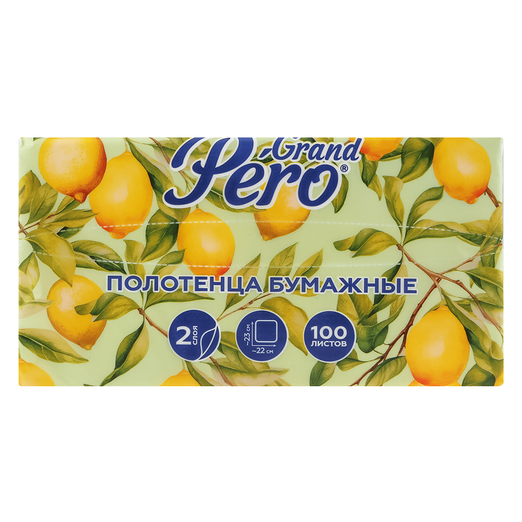 Полотенце бумажное 2-х слойное "Grand Pero" 100л, 33м, V сложение (Россия)