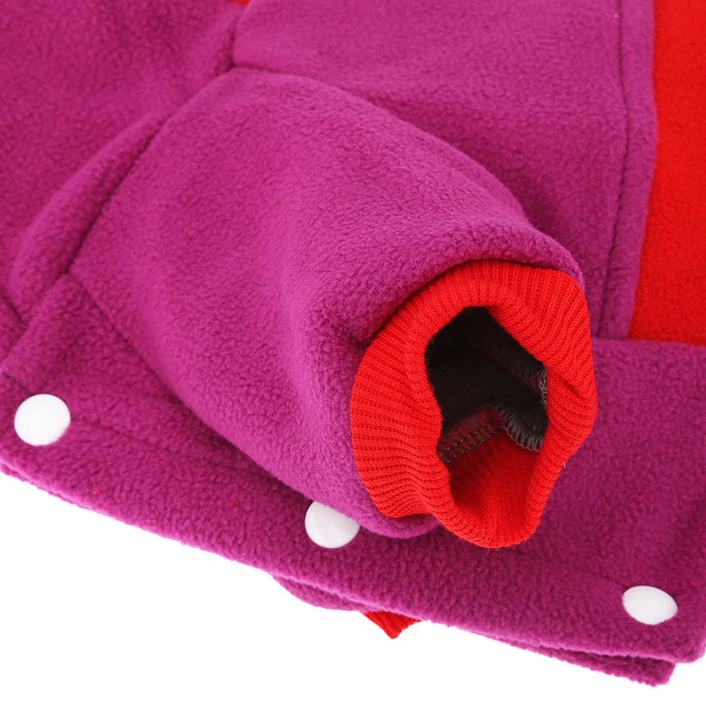 "Пэт тойс (Pet toys)" Одежда для собаки "Толстовка" "DOG" с капюшоном, с принтом, на кнопках р-р 2XL, длина спинки 40см/обхват груди 50см/обхват шеи 38см, цвет-сиренево-красный, флис (Китай)