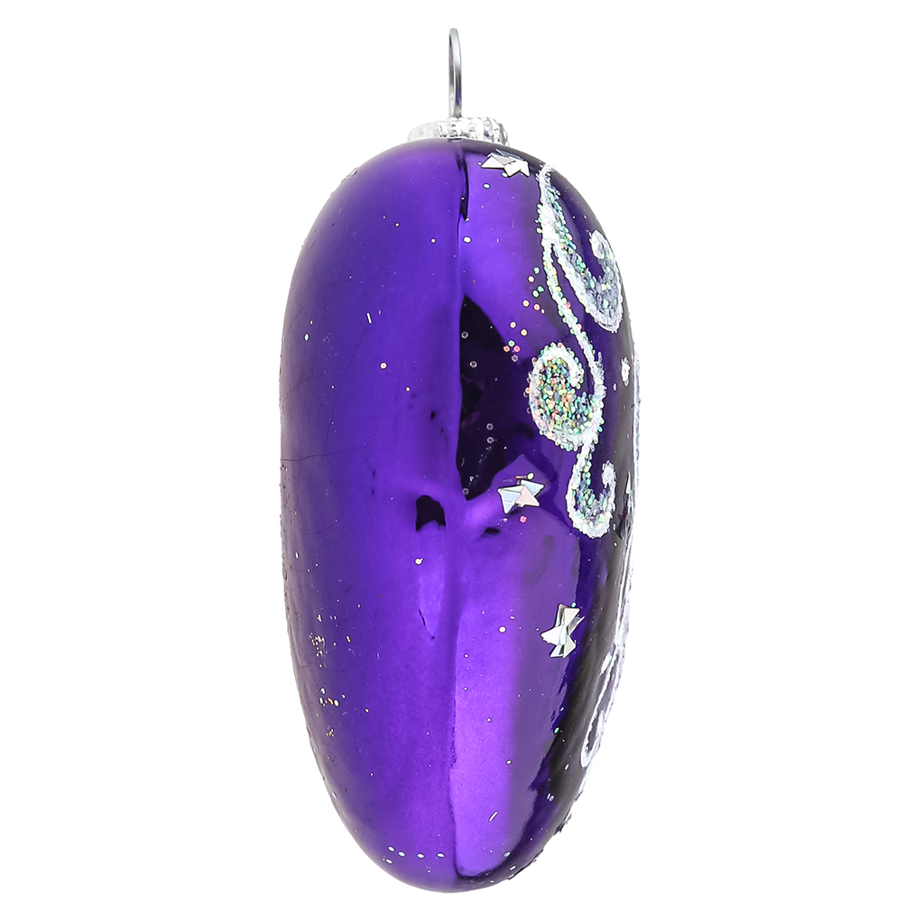 Елочная игрушка сердечко стеклянная "Элегия" h6,5см, ручная художественная роспись, цвета микс, подарочная упаковка (Россия)