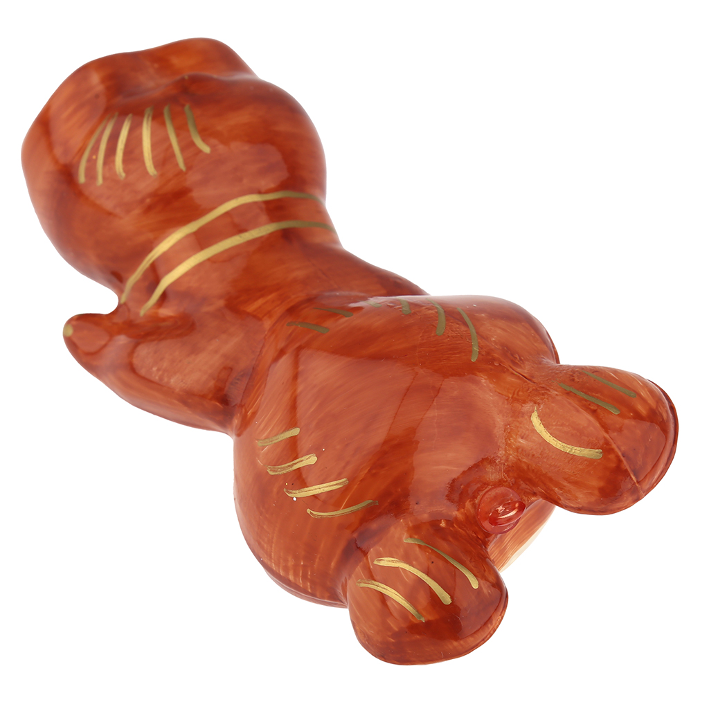 Елочная игрушка фигурка стеклянная "Мишка", h11,5см, ручная художественная роспись, подарочная упаковка (Россия)