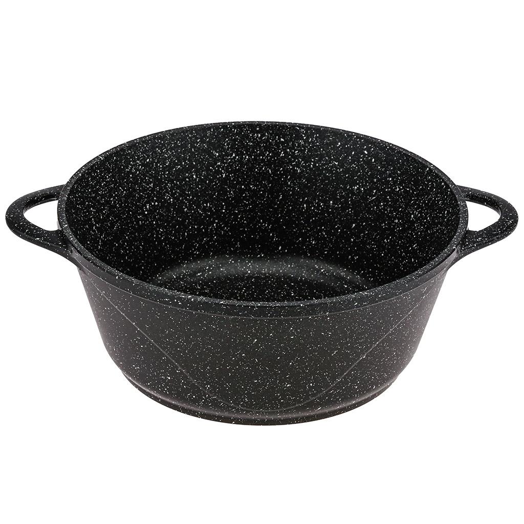 Кастрюля с антипригарным покрытием 4л, д26см "Гранит Induction", h11,5см, s0,4см, литые ручки, стеклянная крышка с пароотводом, форма "Классик волна", подарочная упаковка (Россия) Подходит для всех видов плит, включая индукционную.
