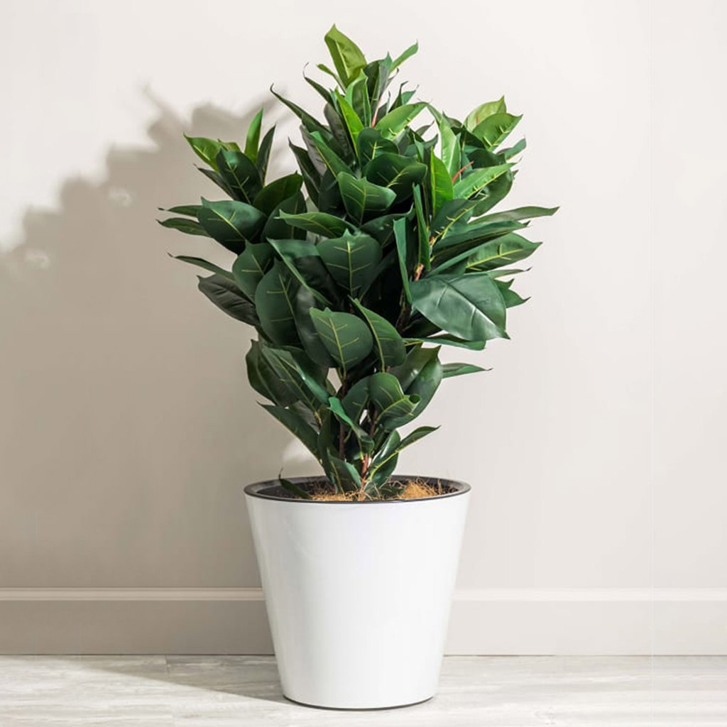 "Rosemary" Горшок для цветов пластмассовый 1,6л, д16см, h14,5см, с дренажной вставкой, белый (Россия)