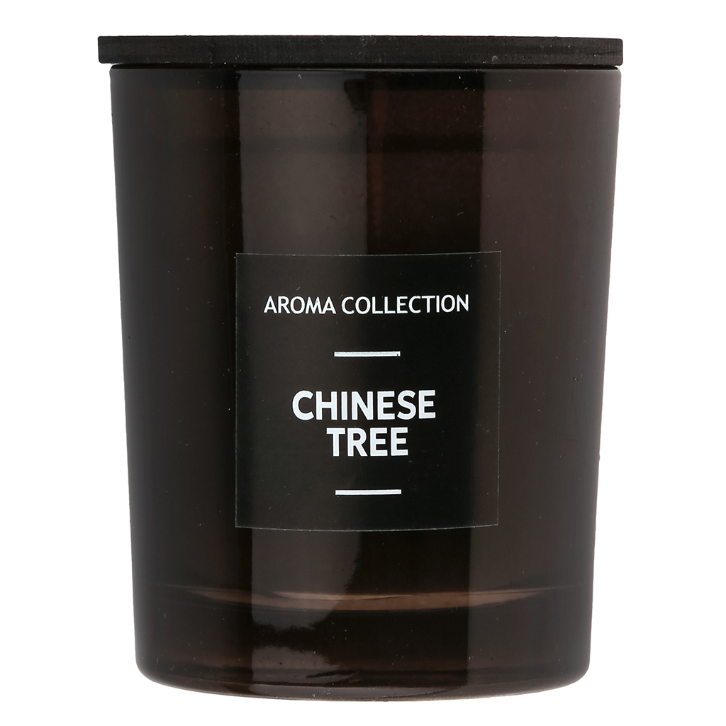 Свеча "Incense" д7см, h9см, ароматическая "Chinese Tree", в стеклянном стакане, время горения 32 часа (Россия)