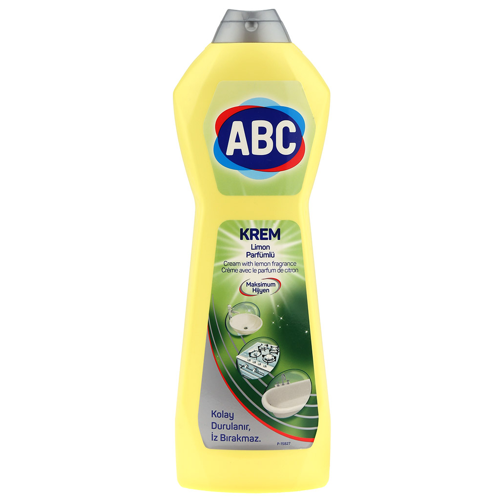Крем чистящий для газовых плит, кухонных поверхностей и ванн "ABC Лимон" 750мл (Турция)