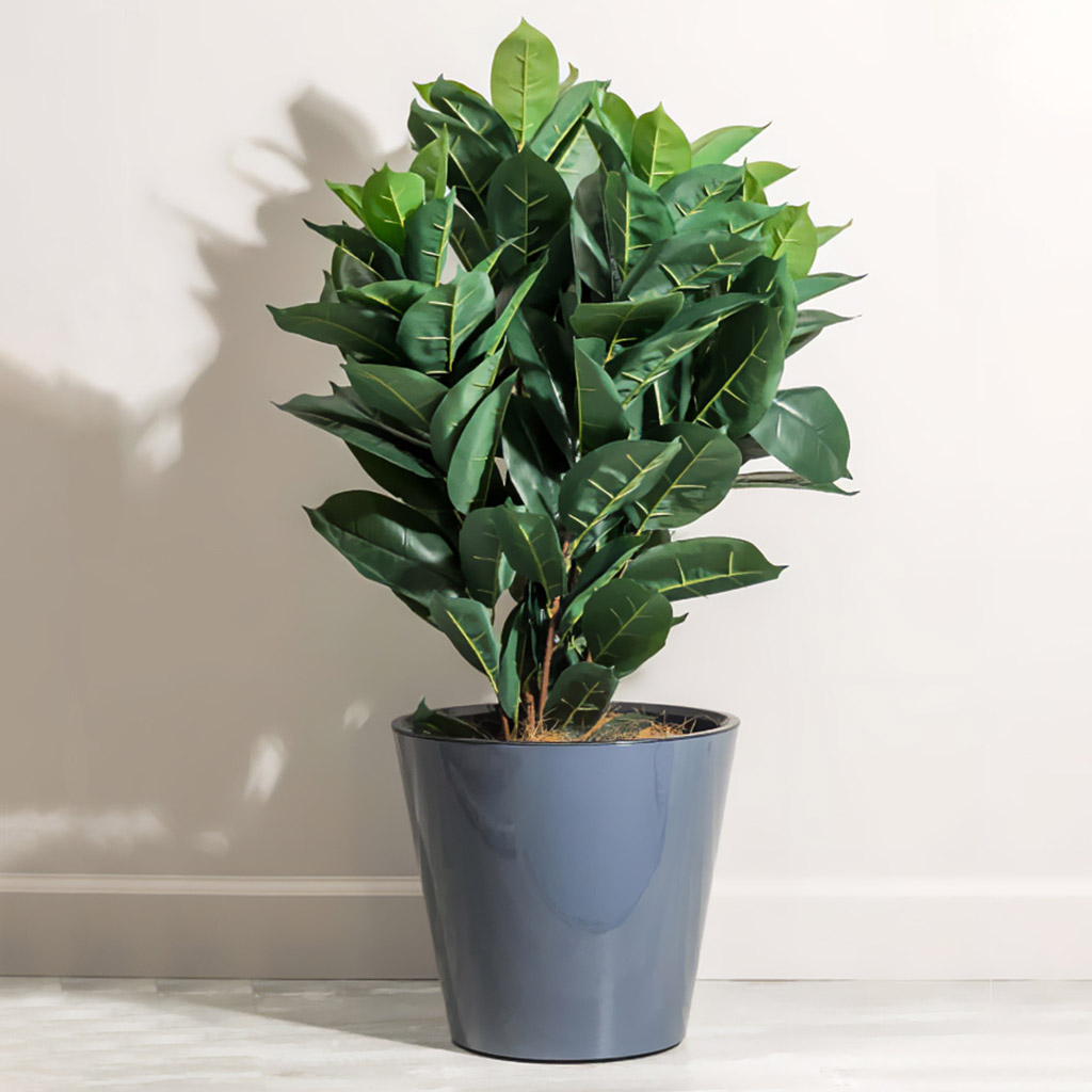 "Rosemary" Горшок для цветов пластмассовый 16л, д33см, h30,5см, с дренажной вставкой, на колесиках, серый (Россия)