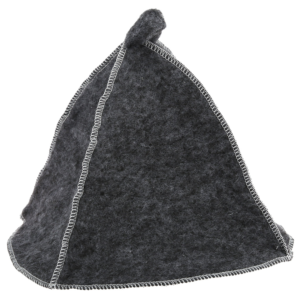 Комплект банный из фетра 2 предмета "Classic gray": шапка, коврик, серый, "Бацькина баня" (Россия)