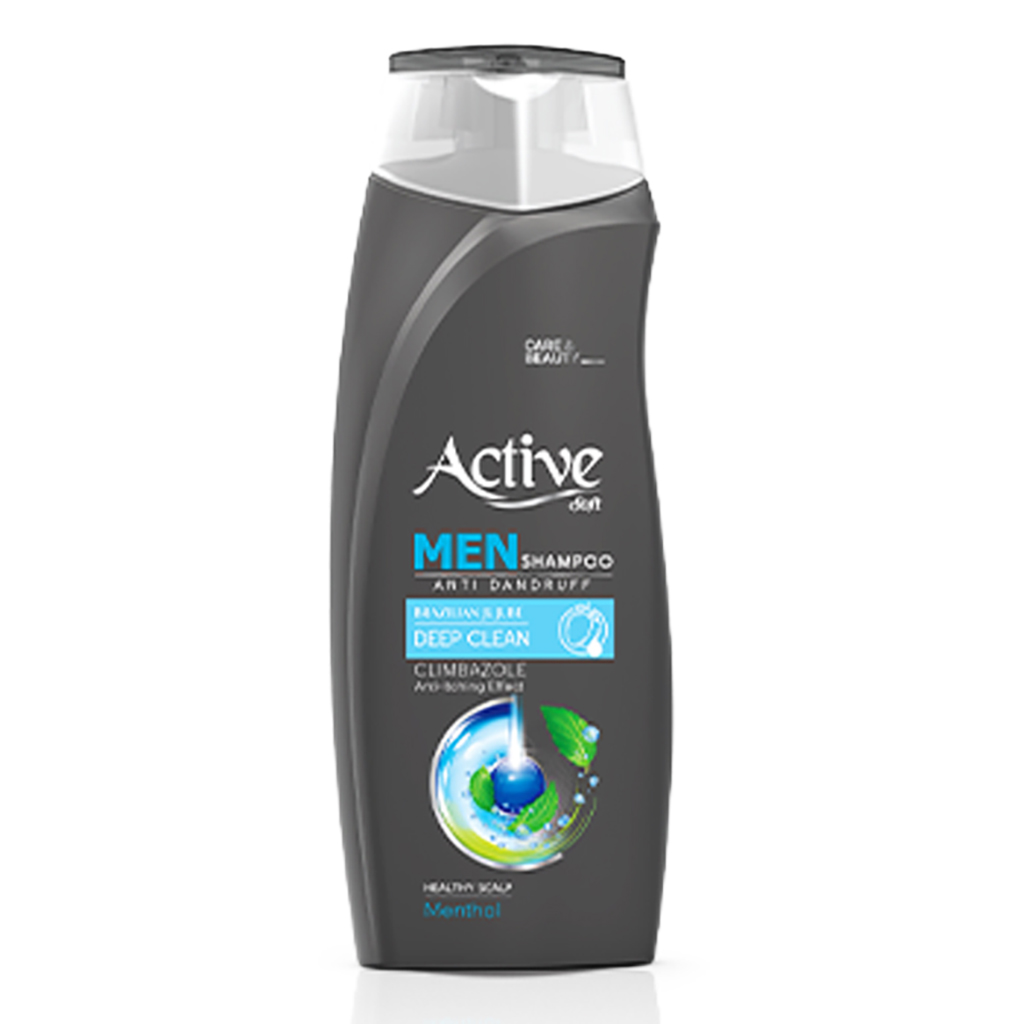 Шампунь мужской против перхоти "Active" 350мл, 8х3,5х21см, "Care & Beauty" С климбазолом и ментолом (Иран)