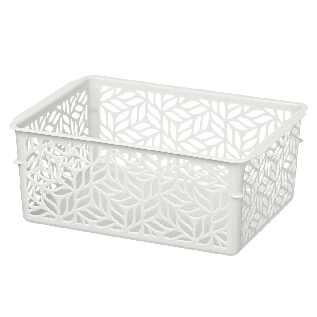 Корзина пластмассовая для хранения "Linden" 1,4л, 19х14х7,5см, универсальная, полипропилен, светло-серый (Россия)