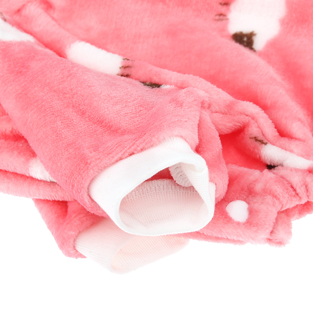 "Пэт тойс (Pet toys)" Одежда для собаки "Комбинезон" "Овечка" с капюшоном, с хвостиком, на кнопках, р-р M, длина спинки 24см/обхват груди 38см/обхват шеи 30см, цвет-розовый, плюш (100% полиэстер) (Китай)