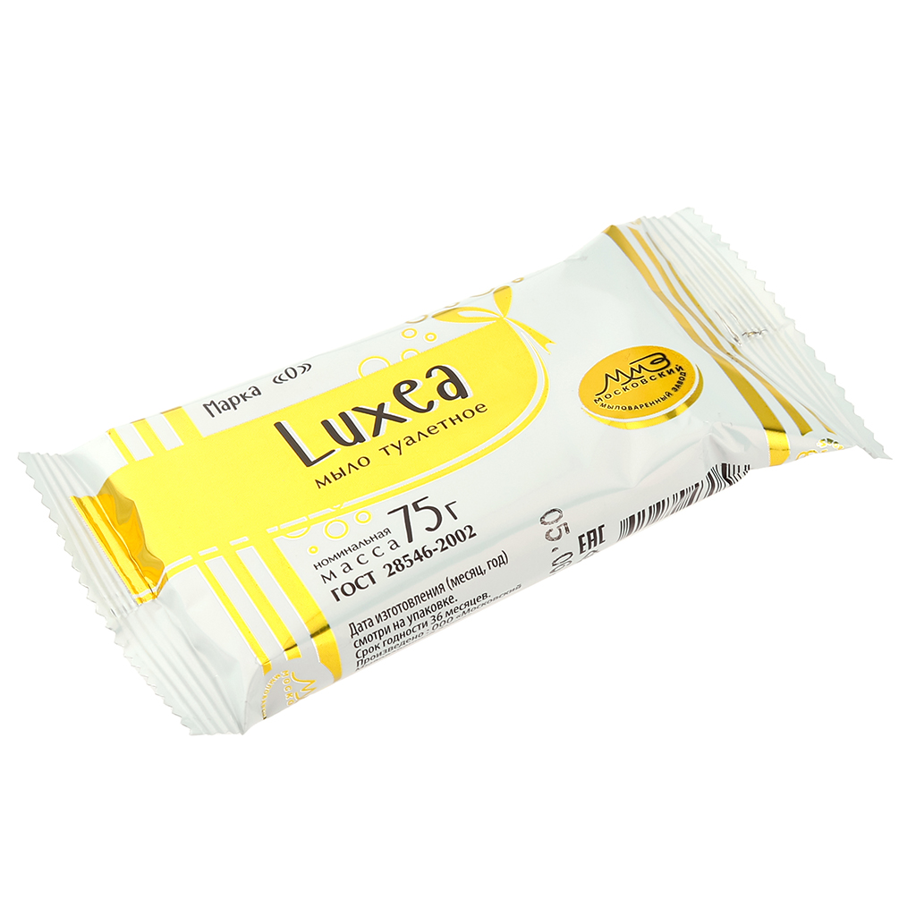 Мыло туалетное твердое 75гр, Luxea, ГОСТ 28546-2002 (Россия)