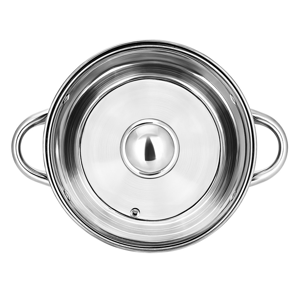 Кастрюля из нержавеющей стали "Greta" 3,3л, д21,4см, h11,5см, s0,4см, стеклянная крышка, Appetite (Китай)
