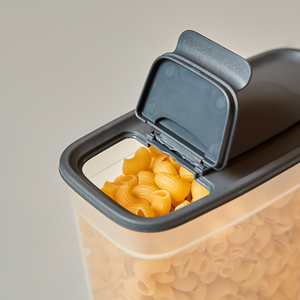 Контейнеров для сыпучих продуктов пластмассовый, набор 3 штук: 1,4л 3шт, полипропилен, графит (Россия)