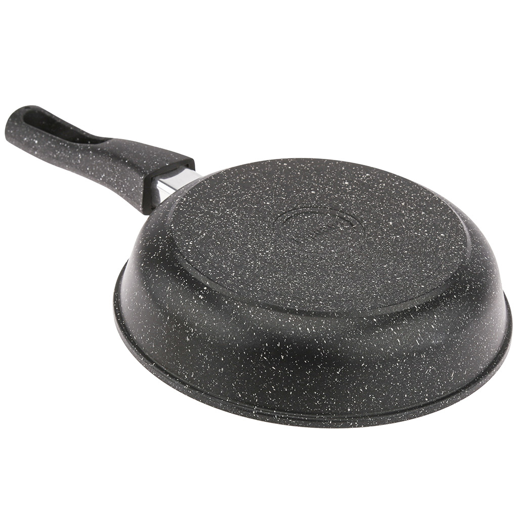 Сковорода с тефлоновым покрытием д22см "Гранит Induction", h5,5см, s0,38см, съемная ручка из термостойкого пластика (Россия) Подходит для всех видов плит, включая индукционную.