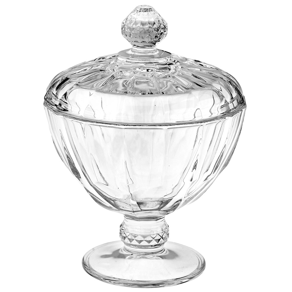 "Diamond" Сахарница стеклянная 11х13см, цветная коробка, Pasabahce (Турция)