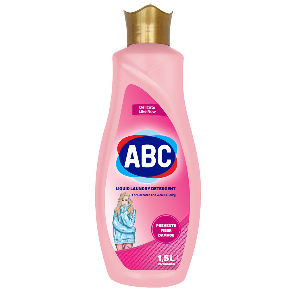Средство для стирки жидкое "ABC Деликатная стирка" 1,5л (Турция)